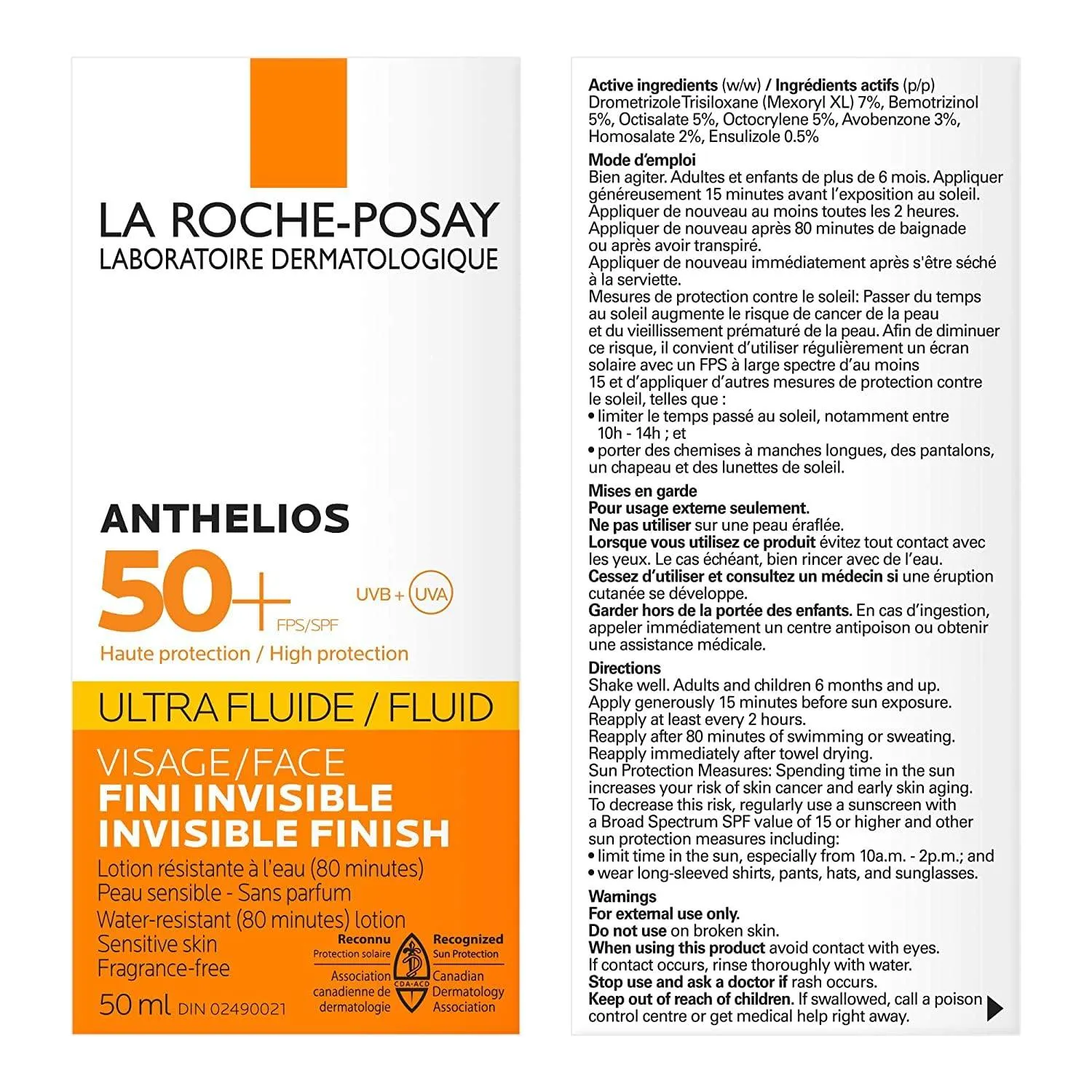 La Roche-Posay Sunscreen Lotion, Anthelios Ultra Fluid Face SPF 50