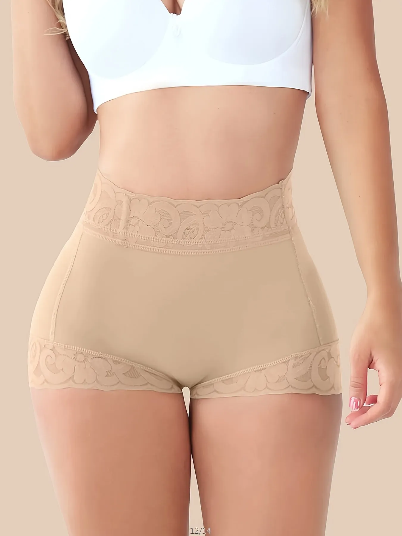 Lace Trim Shaping Panties Lift Shape  Trim Waist