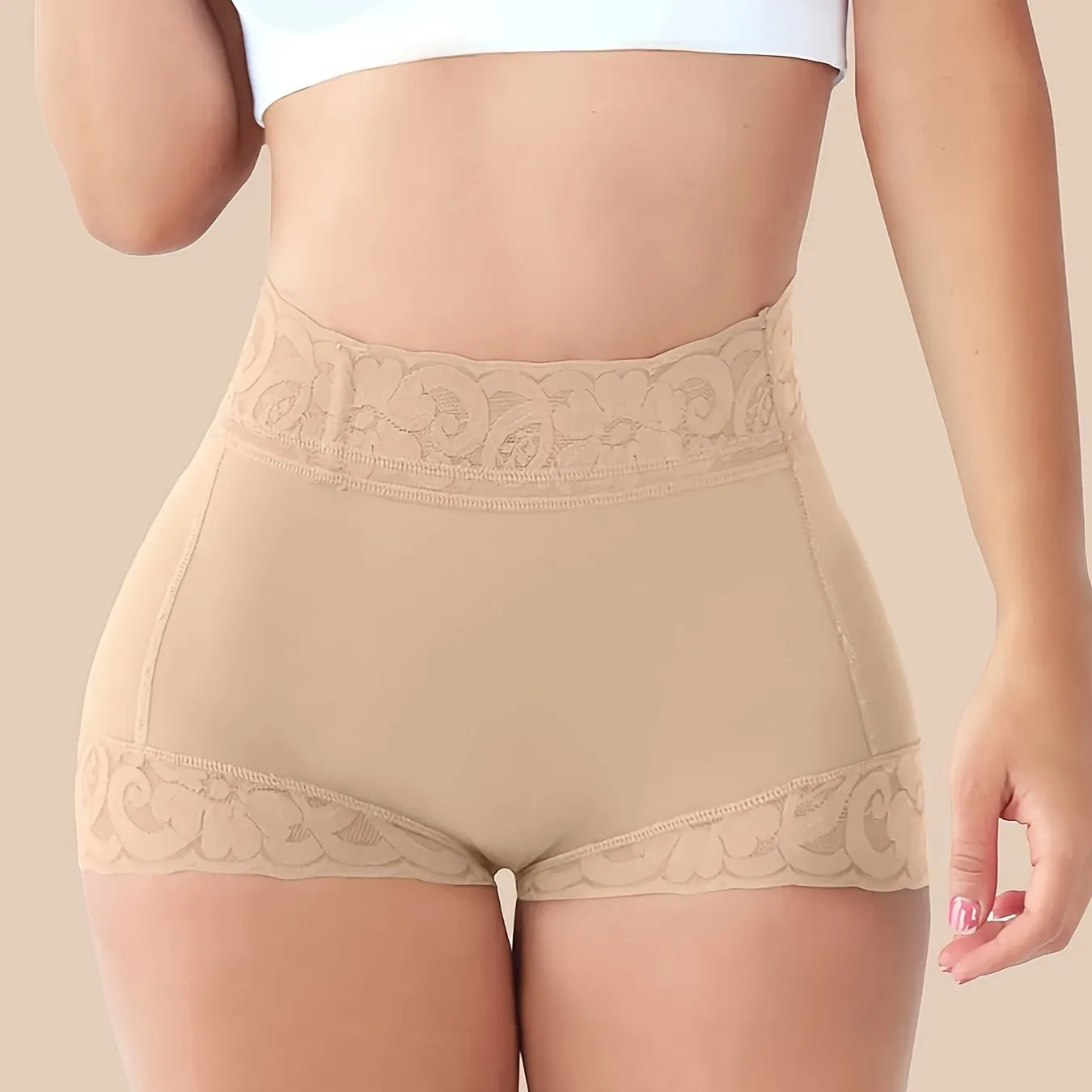 Lace Trim Shaping Panties Lift Shape  Trim Waist