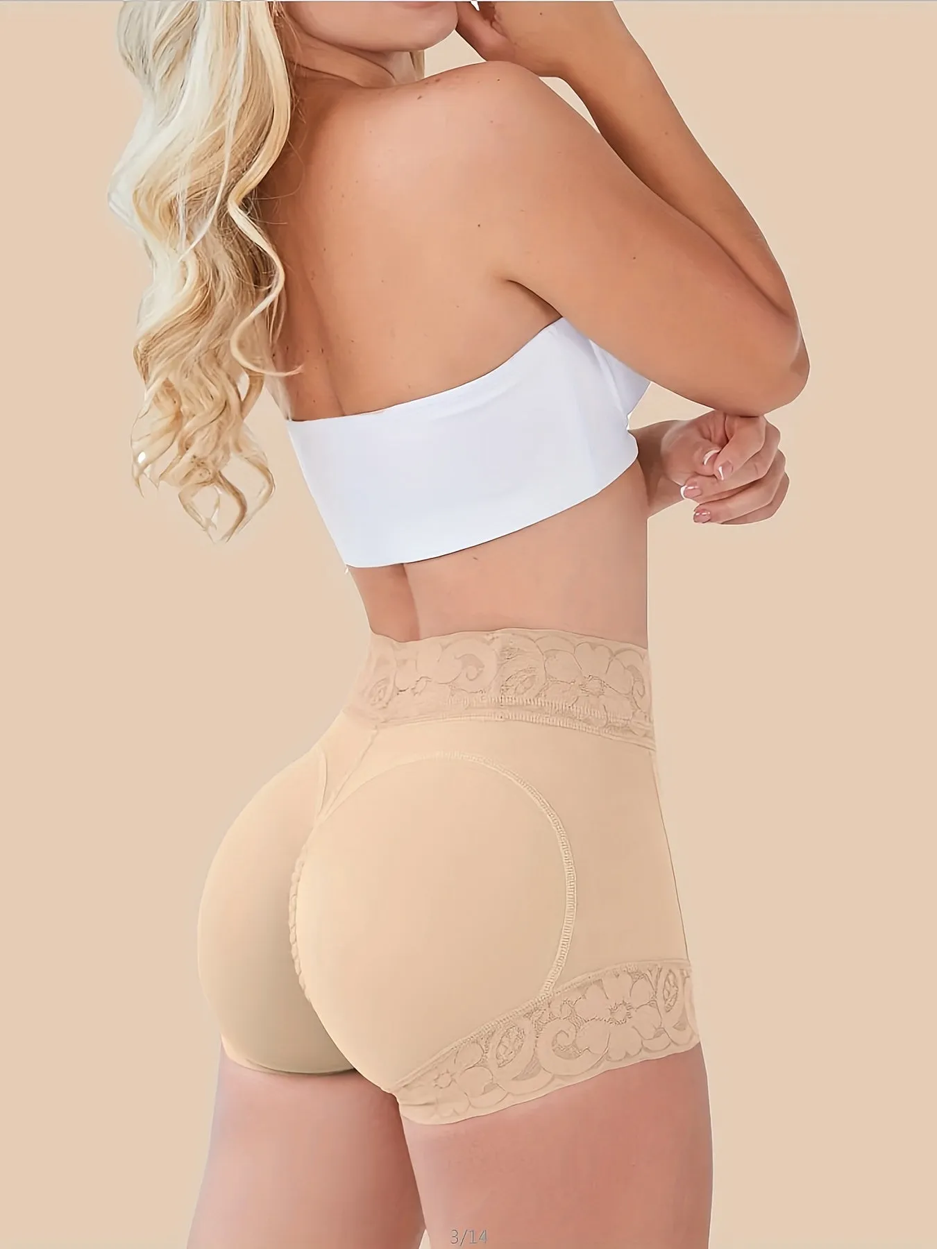 Lace Trim Shaping Panties Lift Shape  Trim Waist