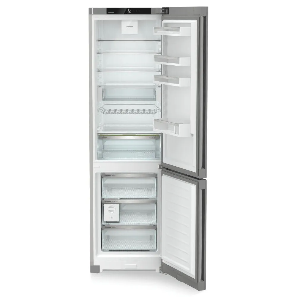 Liebherr CNsfd 5723 No Frost Fridge Freezer, 70/30, Silver, D Rated