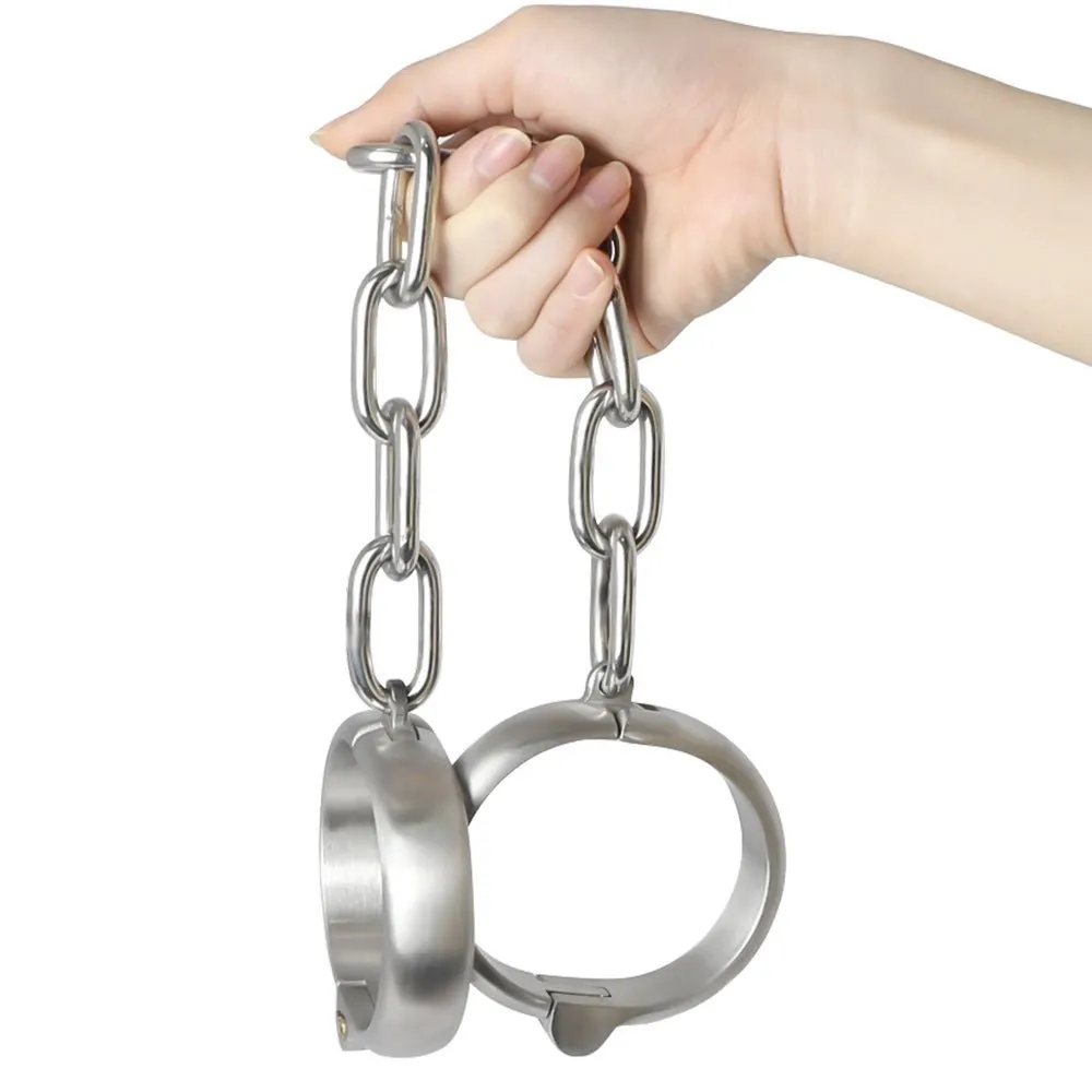 Lockable Steel Wrist or Ankle Shackles - Smooth and Secure