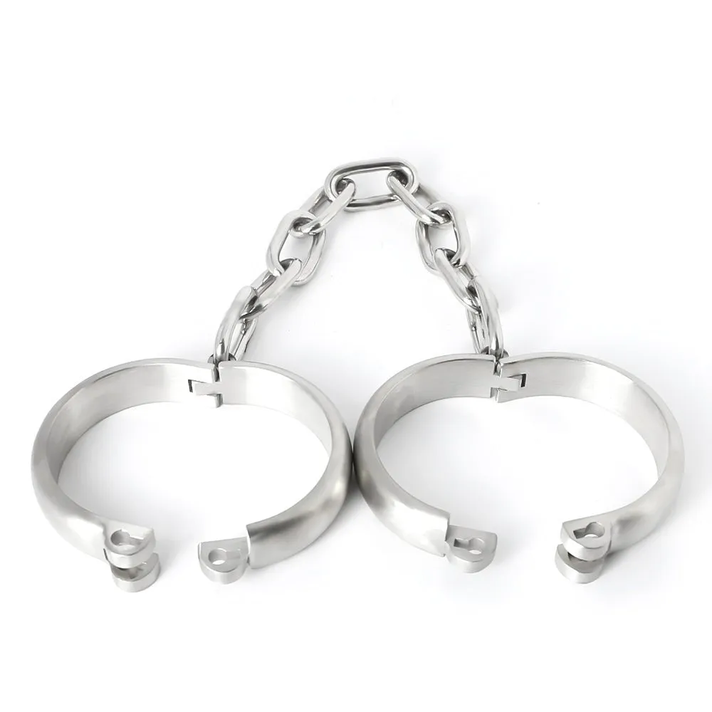 Lockable Steel Wrist or Ankle Shackles - Smooth and Secure