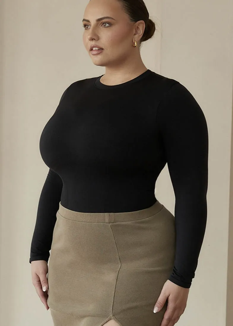 Long Sleeve Crew Neck Butter Sculpt® Seamless Shapewear Bodysuit