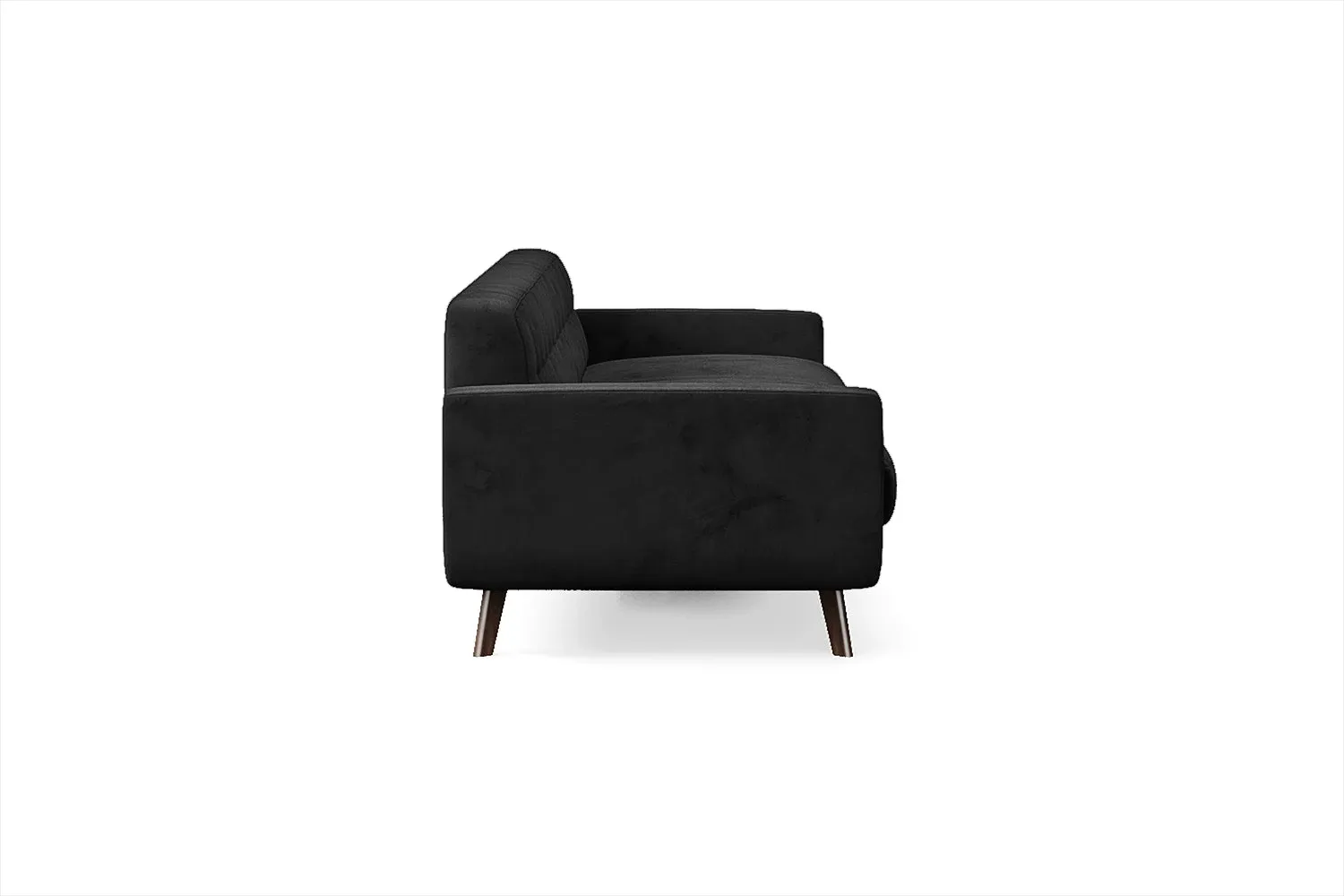 Marsela 4 Seater Sofa Black Velvet