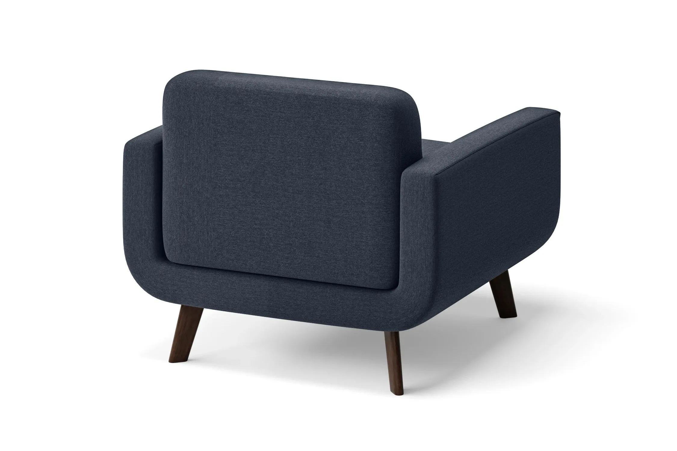 Marsela Armchair Dark Blue Linen Fabric