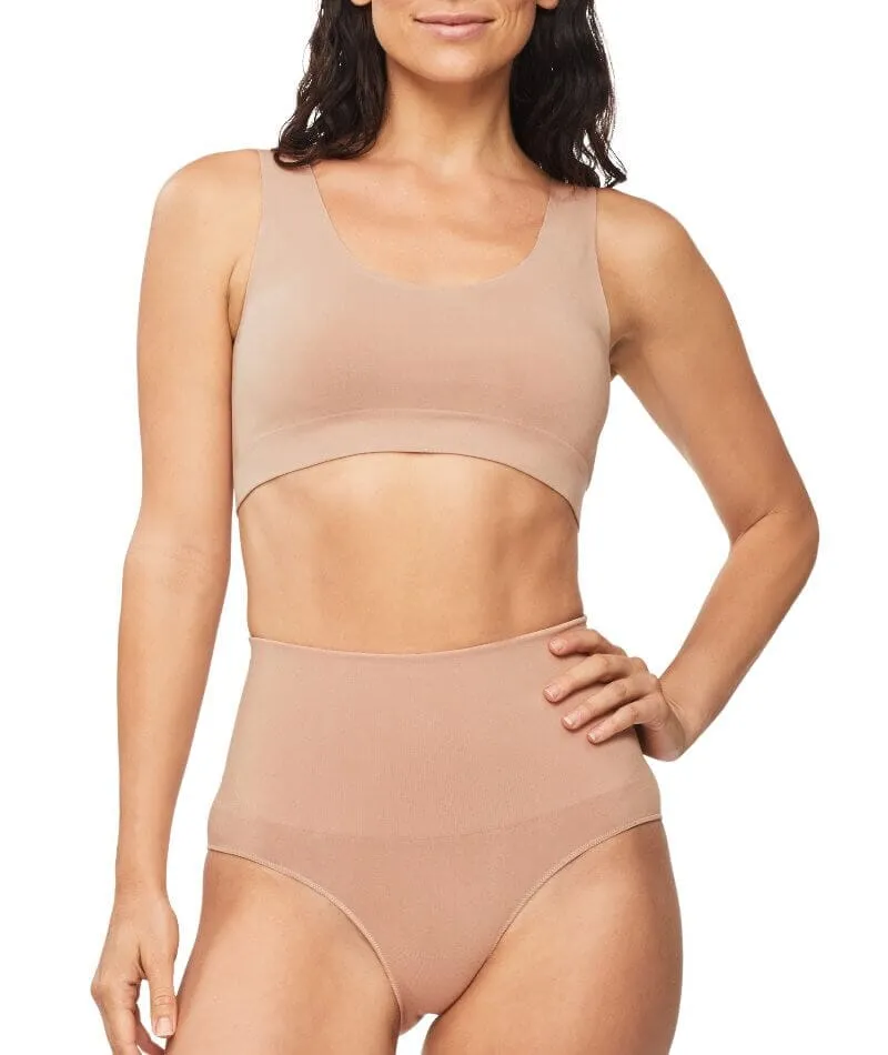 Nancy Ganz Bamboo Essentials Waisted Brief - Mahogany