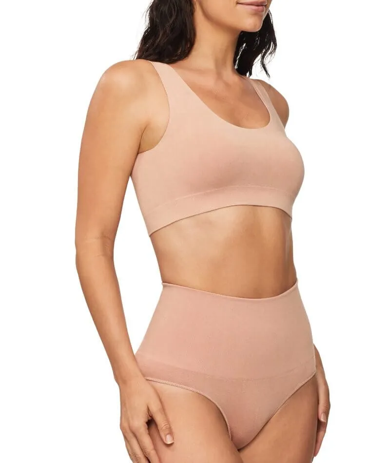 Nancy Ganz Bamboo Essentials Waisted Brief - Mahogany