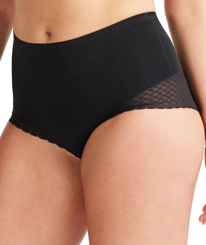 Nancy Ganz Revive Lace Waisted Brief - Black