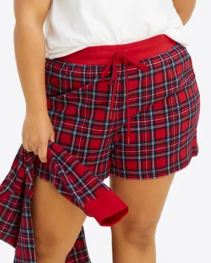 Natalie Sweat Shorts in Angie Plaid