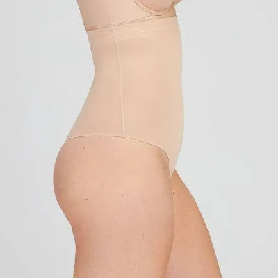 New - Assets by Spanx Women's High-Waist Shaping Thong - Beige S