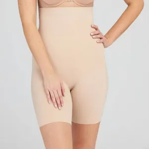 New - Assets by Spanx Women's Thintuition High-Waist Shaping Thigh Slimmer - Beige S