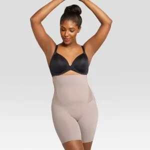 New - Maidenform Women's Modern Sculpts High-Waist Thigh Slimmer - Evening Blush L