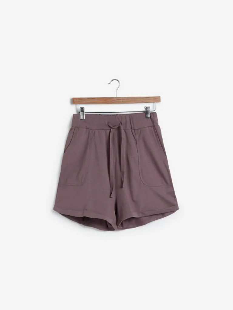 Nuon Taupe Pure-Cotton Shorts