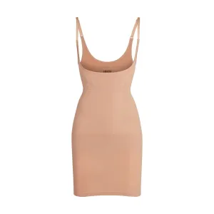 OPEN BUST SLIP DRESS | OCHRE