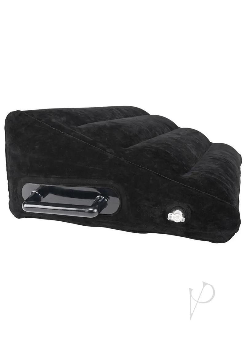 Pivot Inflatable Positioner Pillow with Support Handles Black