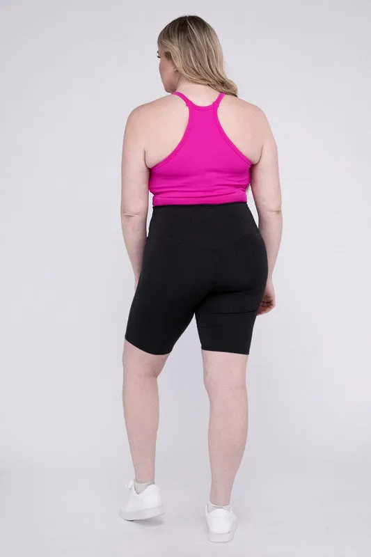 Plus Athletic High Rise Biker Shorts