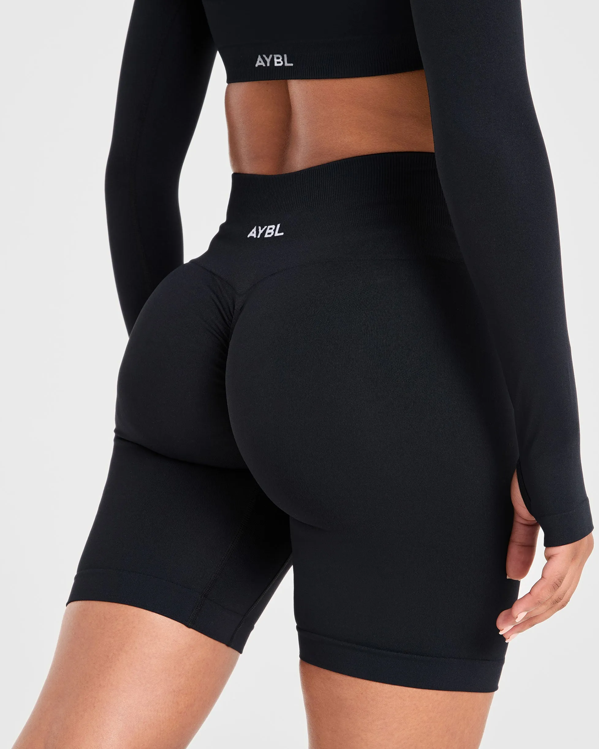 Power Seamless Cycling Shorts - Black