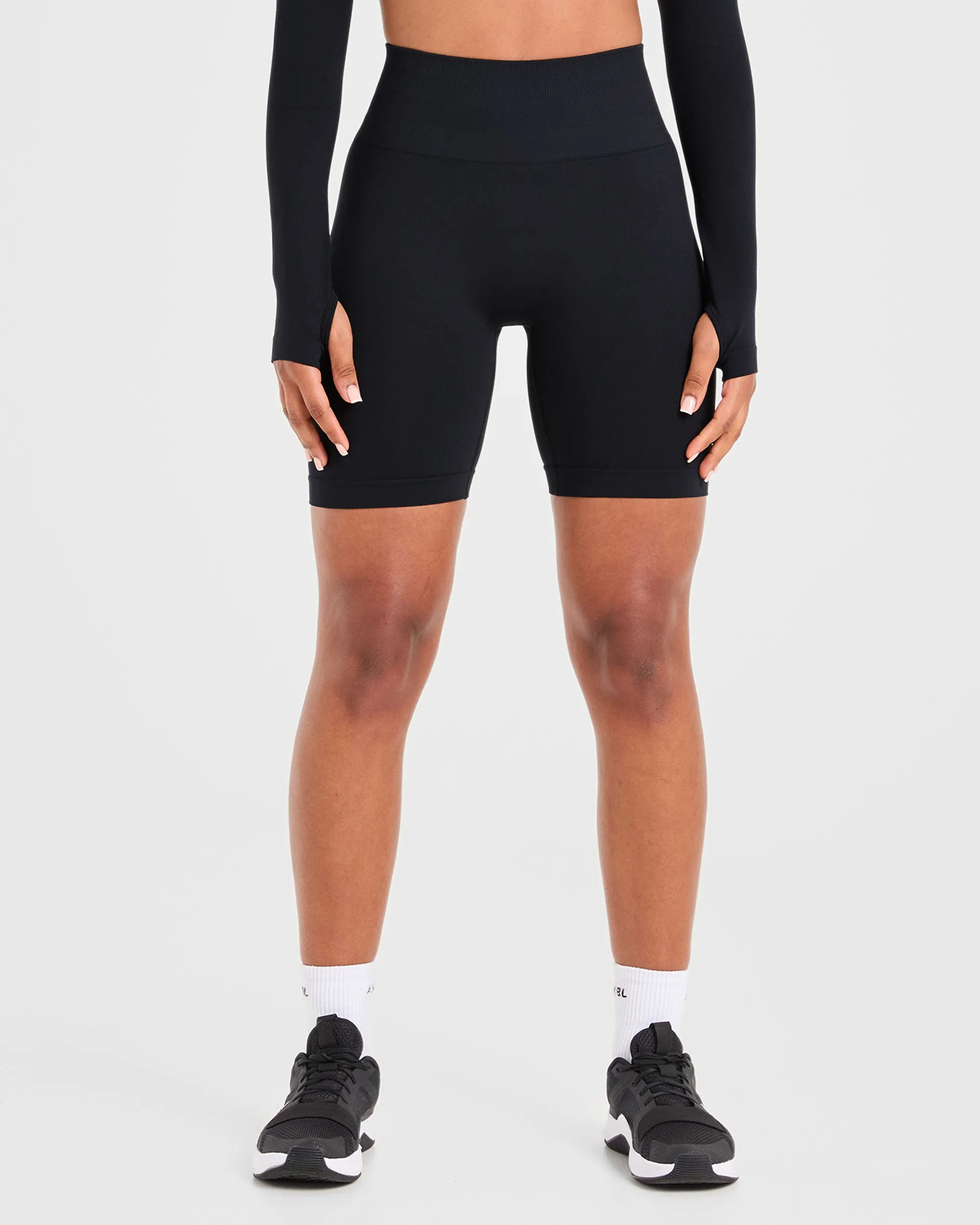 Power Seamless Cycling Shorts - Black