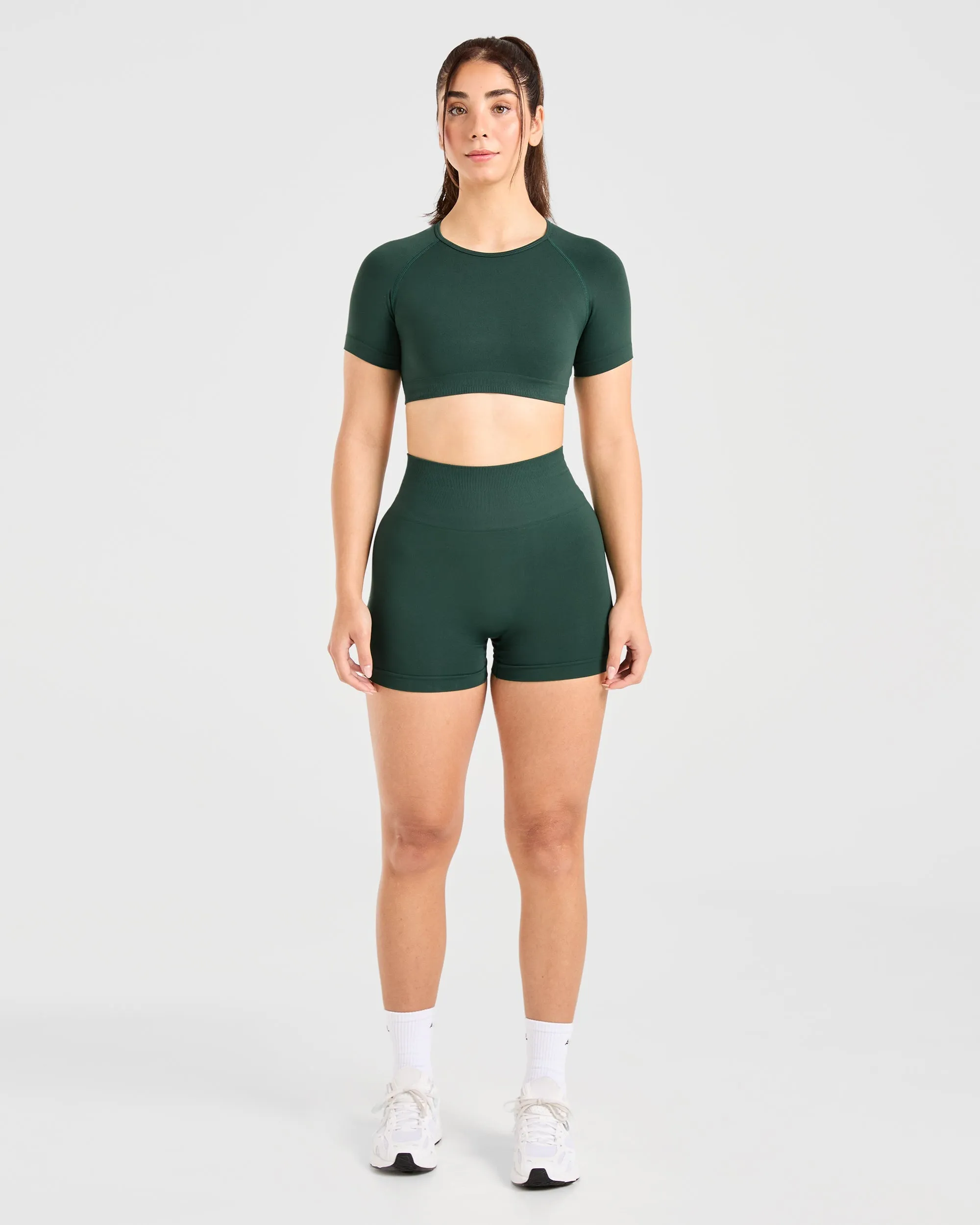 Power Seamless Shorts - Evergreen