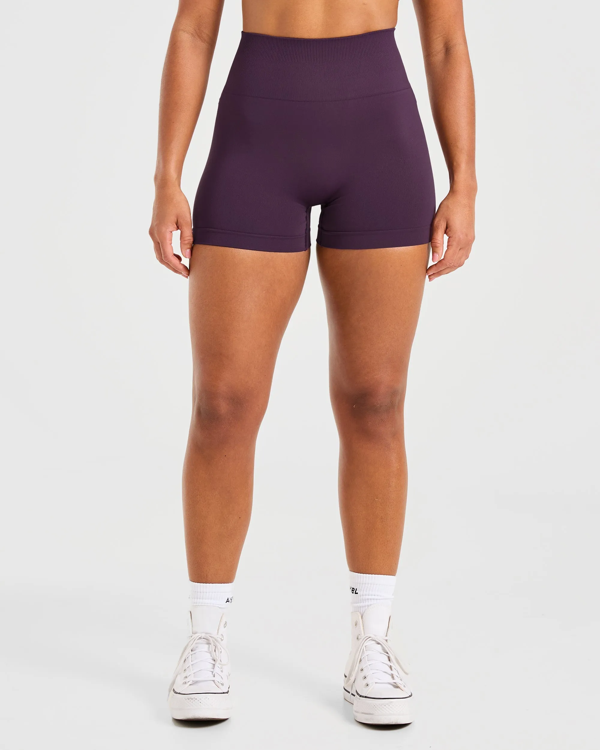 Power Seamless Shorts - Grape Wine