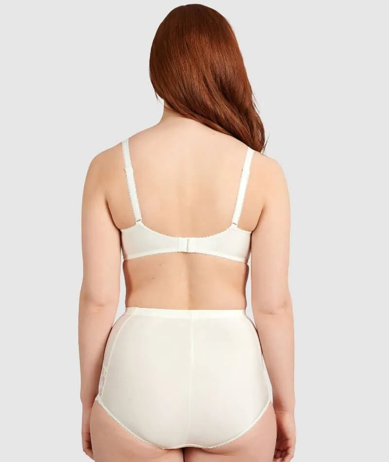 Sans Complexe Ariane Lace & Microfiber High Waist Brief - Ivory