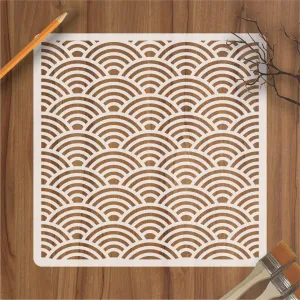 Seamless Pattern  Reusable Stencil For Canvas And Wall Painting.ID#204