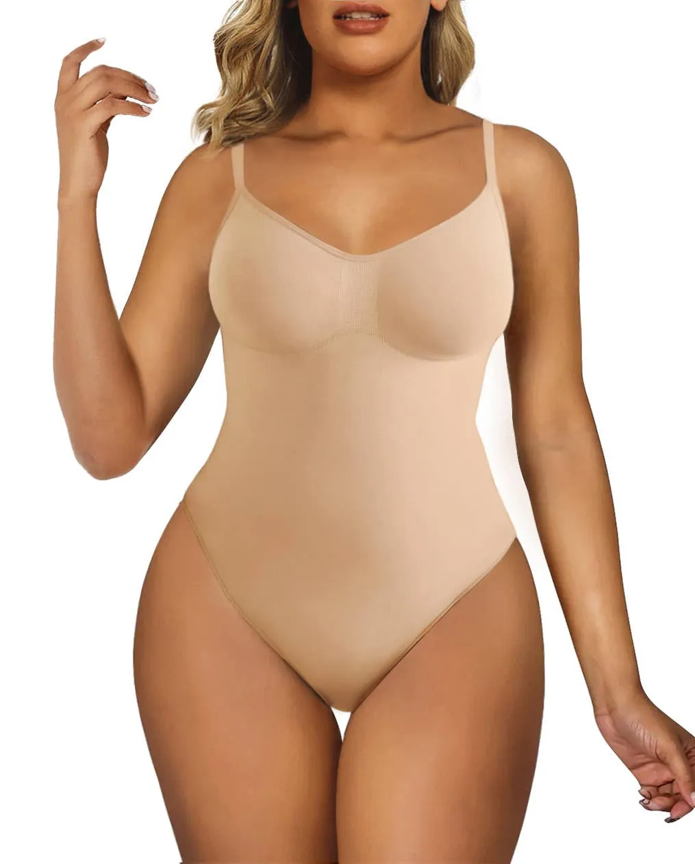 SHAPERX Tummy Control Shapewear Butt Lift Seamless Bodysuit