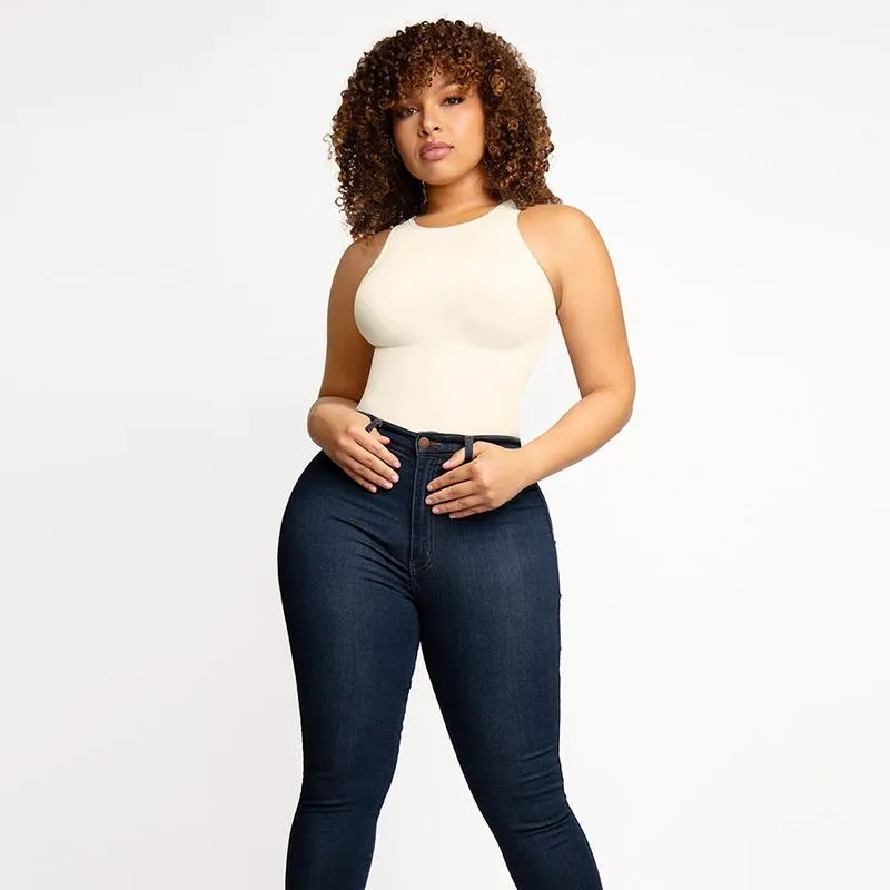 SheCurve® Crew Neck Sleeveless Sculpting Bodysuit Shapewear