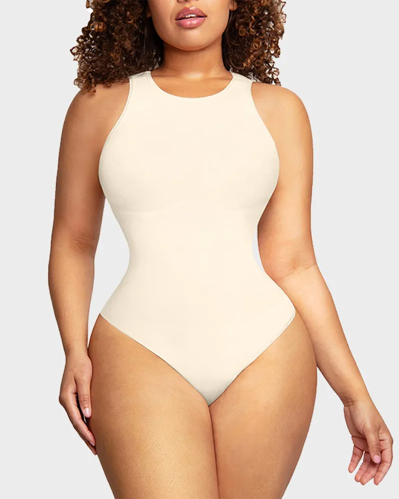 SheCurve® Crew Neck Sleeveless Sculpting Bodysuit Shapewear