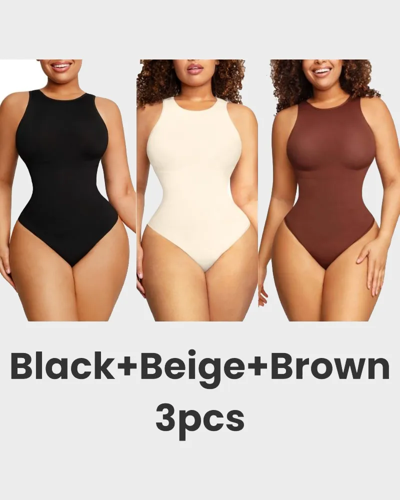 SheCurve® Crew Neck Sleeveless Sculpting Bodysuit Shapewear