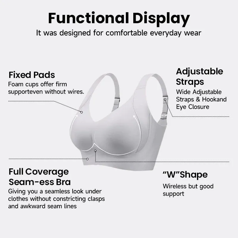 Shecurve®Enhanced w Support Adjustment Comfort Bra-Grey