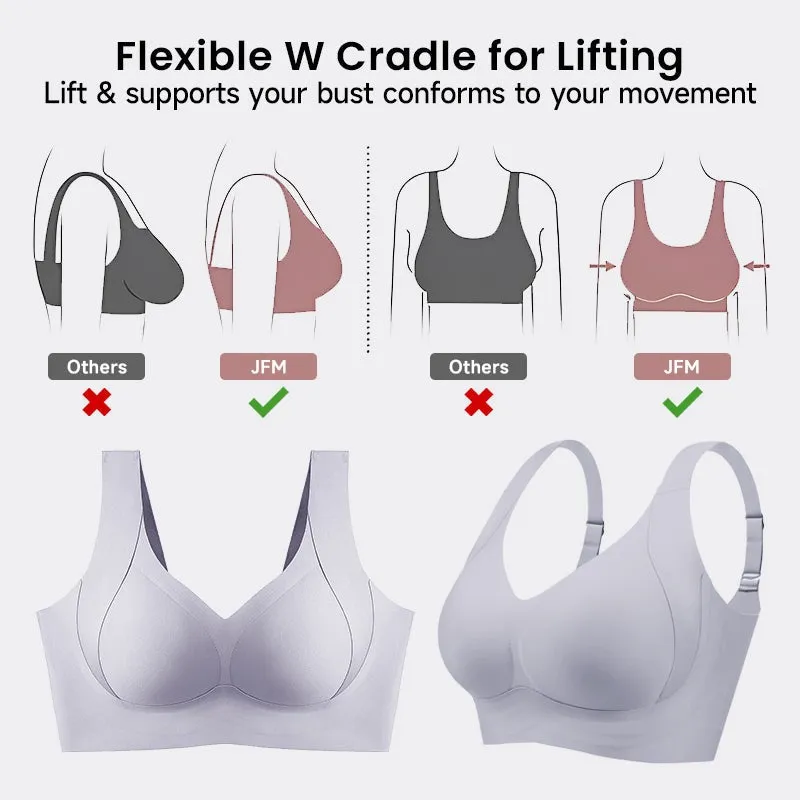 Shecurve®Enhanced w Support Adjustment Comfort Bra-Grey