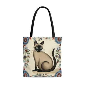 Siamese Cat Tote Bag - Cute Cottagecore Totebag Makes the Perfect Gift