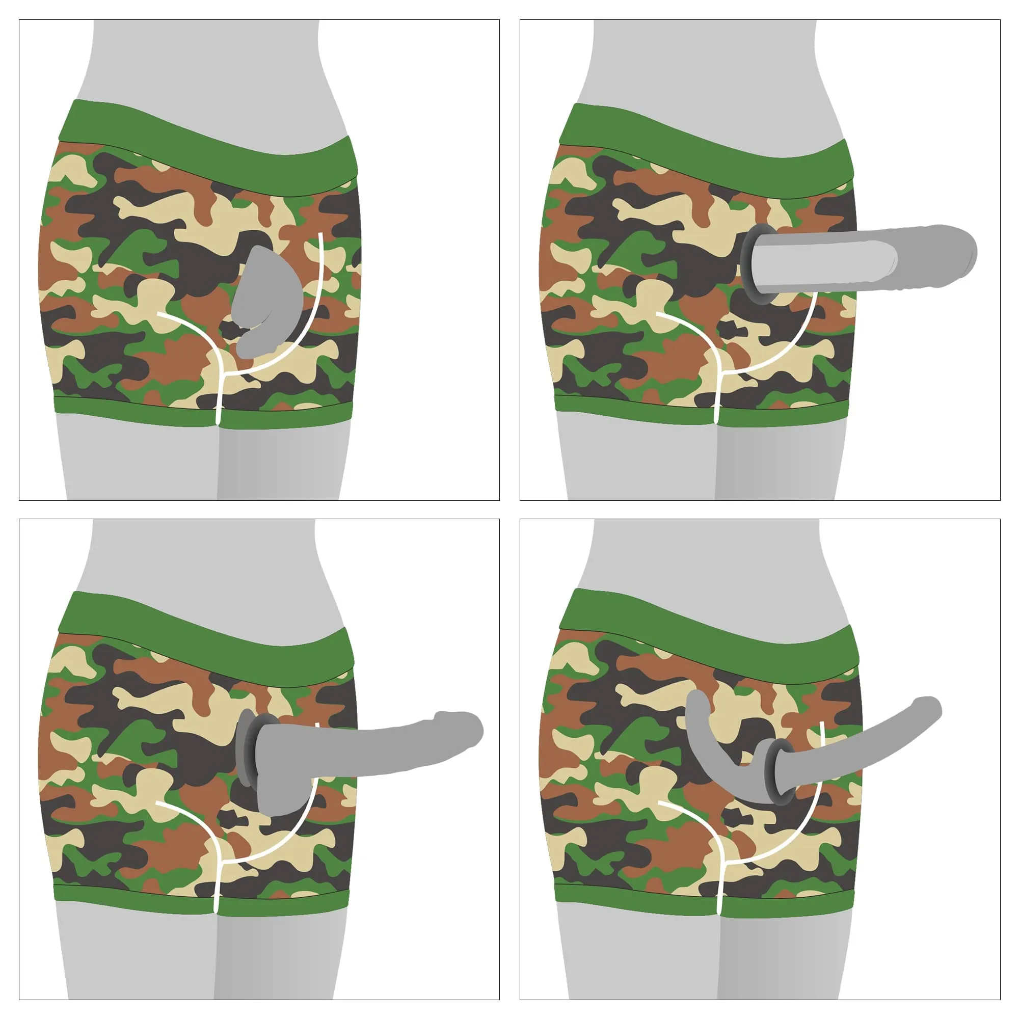 Strap On Camo Boxer Strapon Shorts