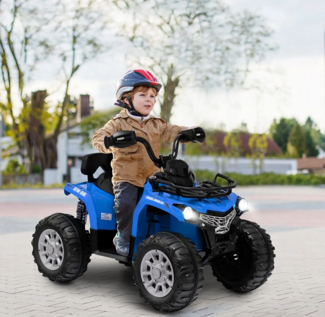 Super Cool Fun 12V Kids Ride On Car Atv 1 Seater | 4 Wheeler | MP3 | LED Lights | Ages 3-8