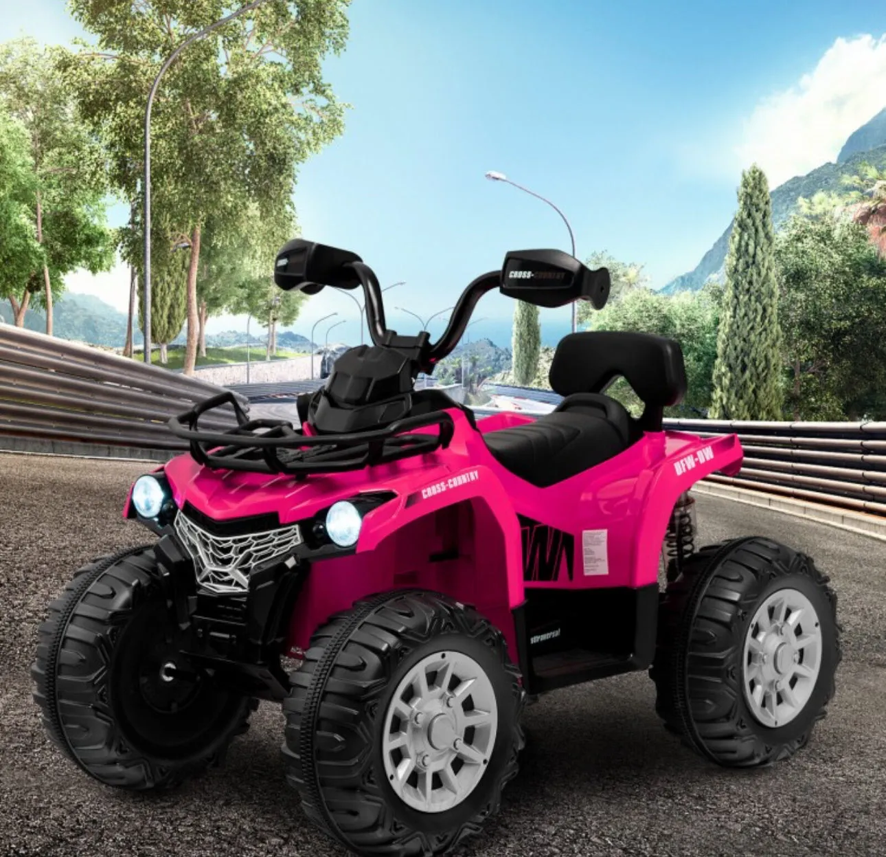 Super Cool Fun 12V Kids Ride On Car Atv 1 Seater | 4 Wheeler | MP3 | LED Lights | Ages 3-8