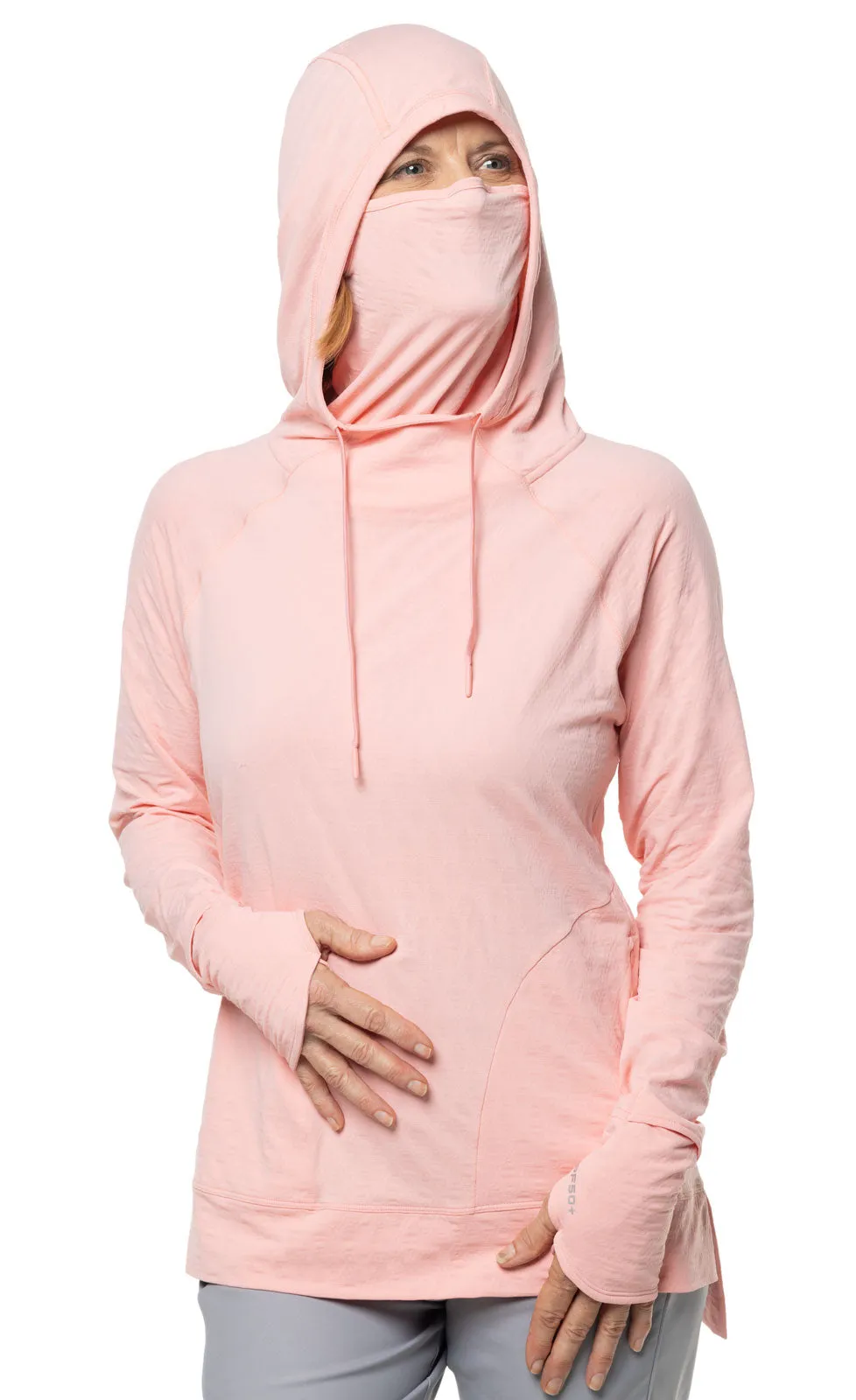 Women's Arabella Hoodie  |  Peachy Pink Diamond Jacquard